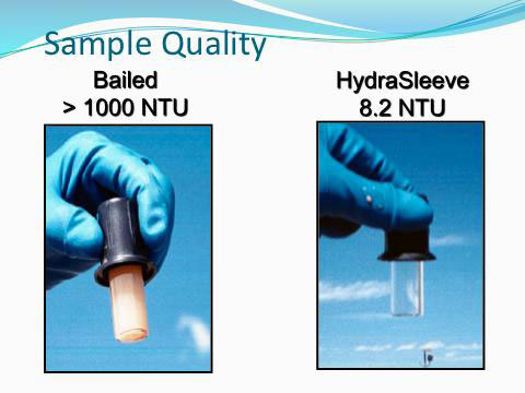 Quality of bailed versus HydraSleeve sample.